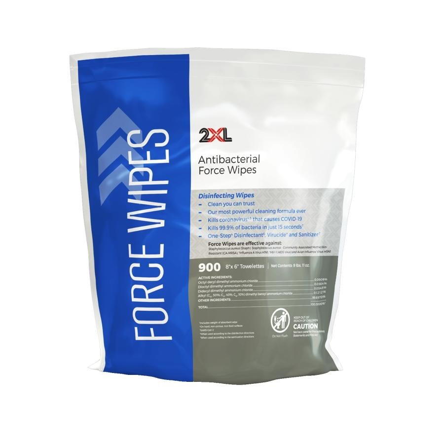 Force antibaterial 2XL wipes
