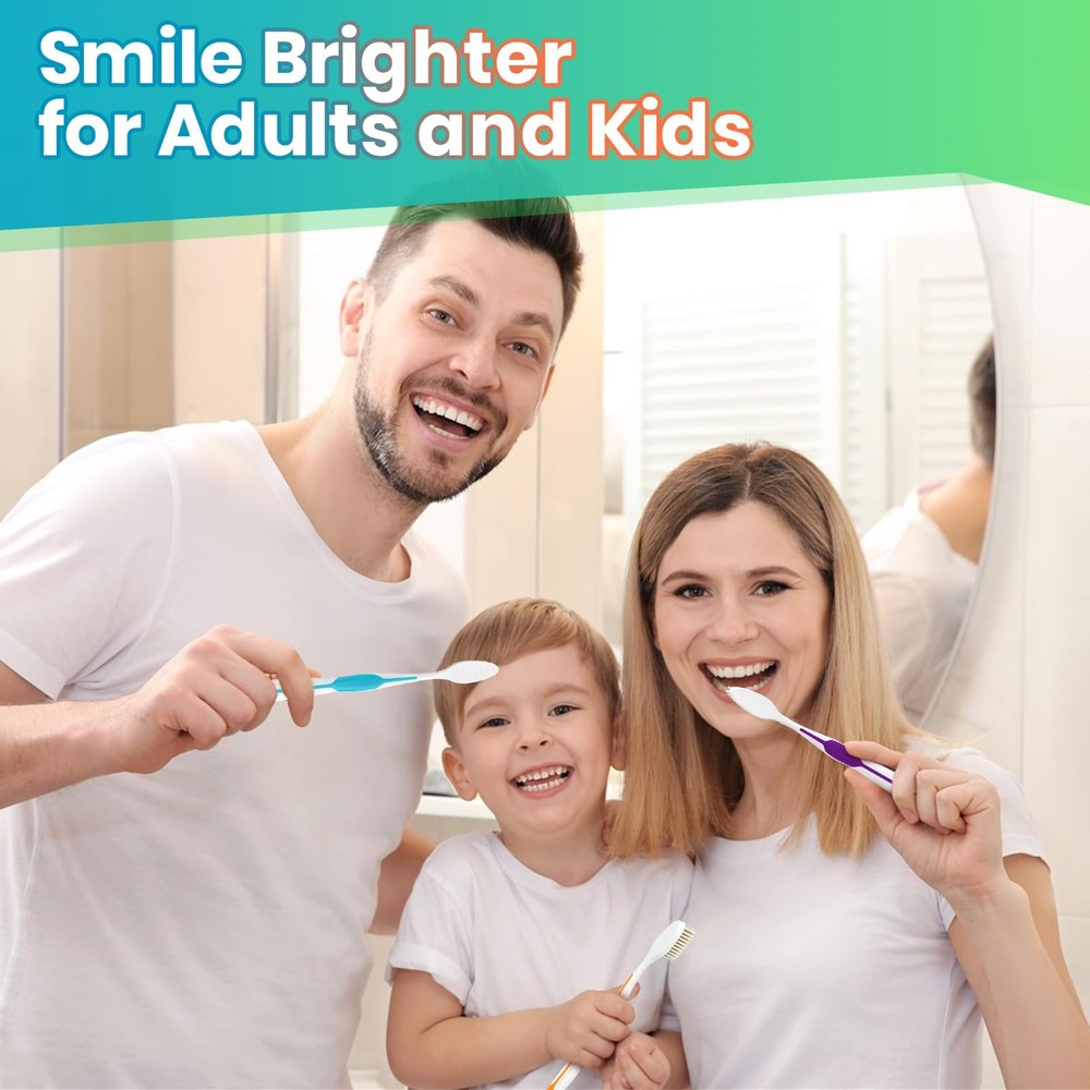 100 Bulk Toothbrushes Pack with Covers, Individually Wrapped Tooth Brushes fo...