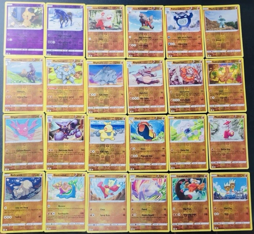 Pokemon - Lost Origin & Silver Tempest Complete Reverse Holo Sets LP/NM
