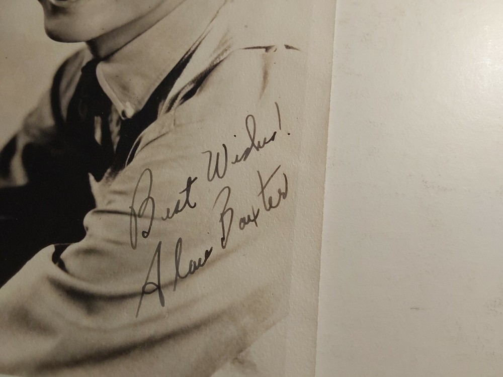 ALAN BAXTER Actor Signed Photo 1930s 1940s Actor