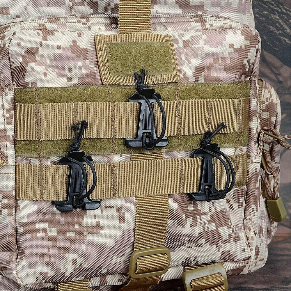 MOLLE Web Dominators Backpack Carabiner Elastic Rope Webbing Buckle Winder