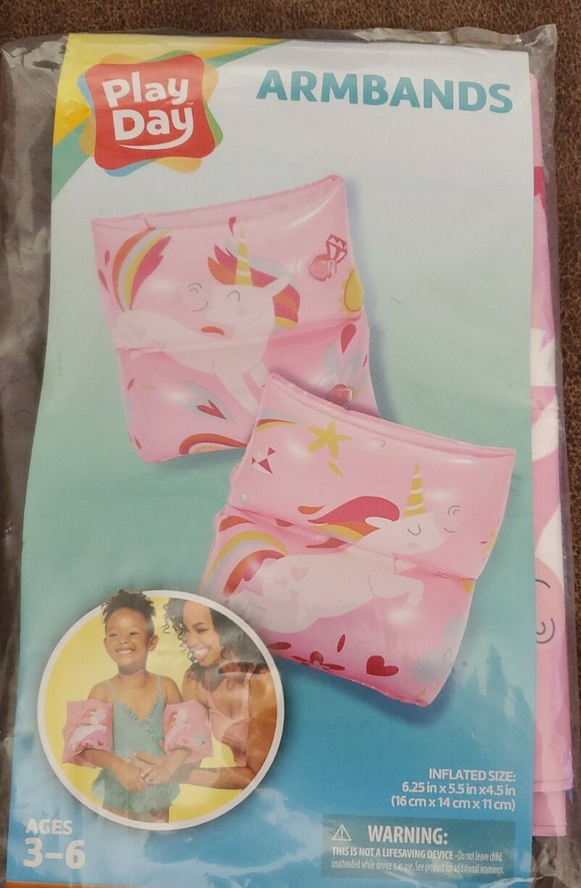 2 pkgs-Kids Unicorn Swimming Pool Inflatable Arm Float Floaties - NEW SEALED PKG