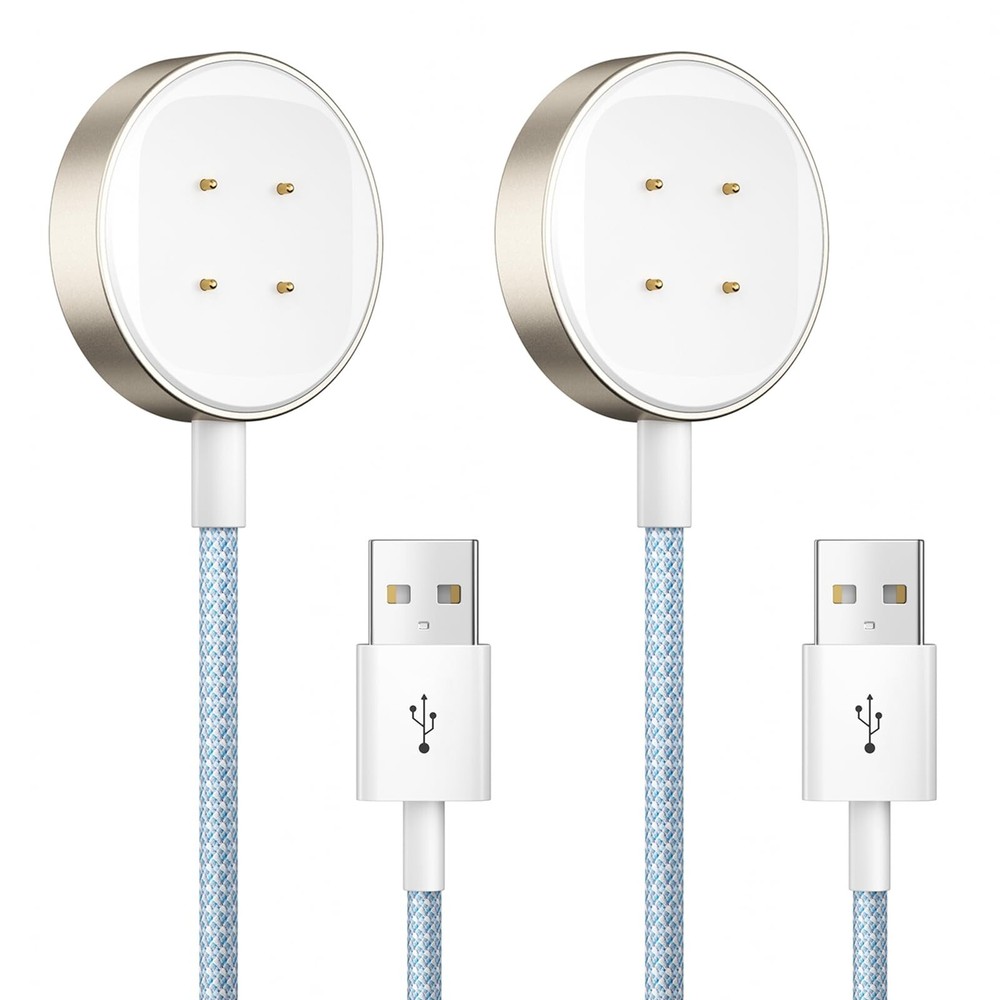 2pcs Magnetic USB Charging Cable Charger for Fitbit Sense/Versa 3/Sense 2/Versa