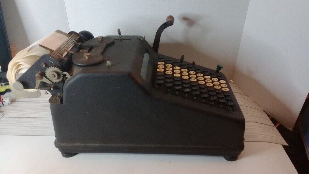 Allen Wales Desk Model Manual Adding Machine Vintage Untested Read Description