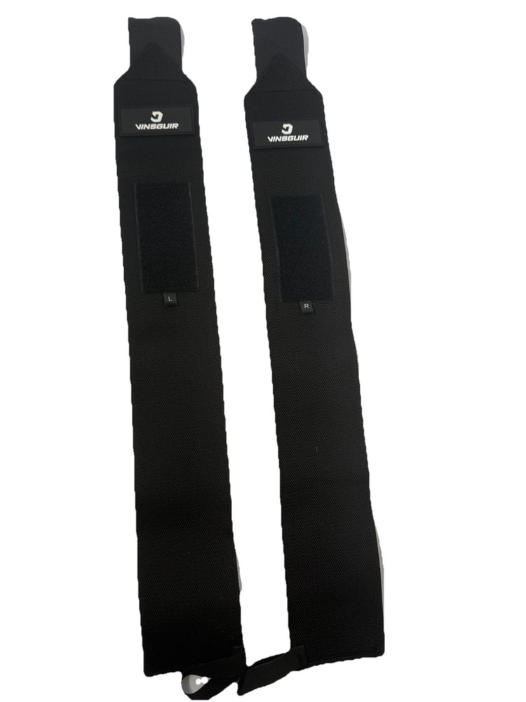 Wrist Wraps for Weightlifting – Left & Right Pair – Black – Adjustable Support