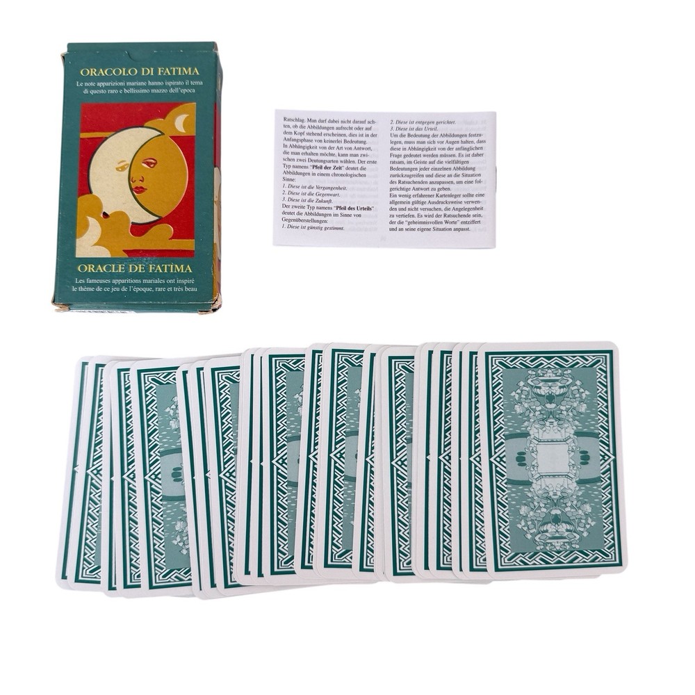 Fatima Oracle Cards 32 Card Deck With Instruction Book 2004 OOP RARE DECK