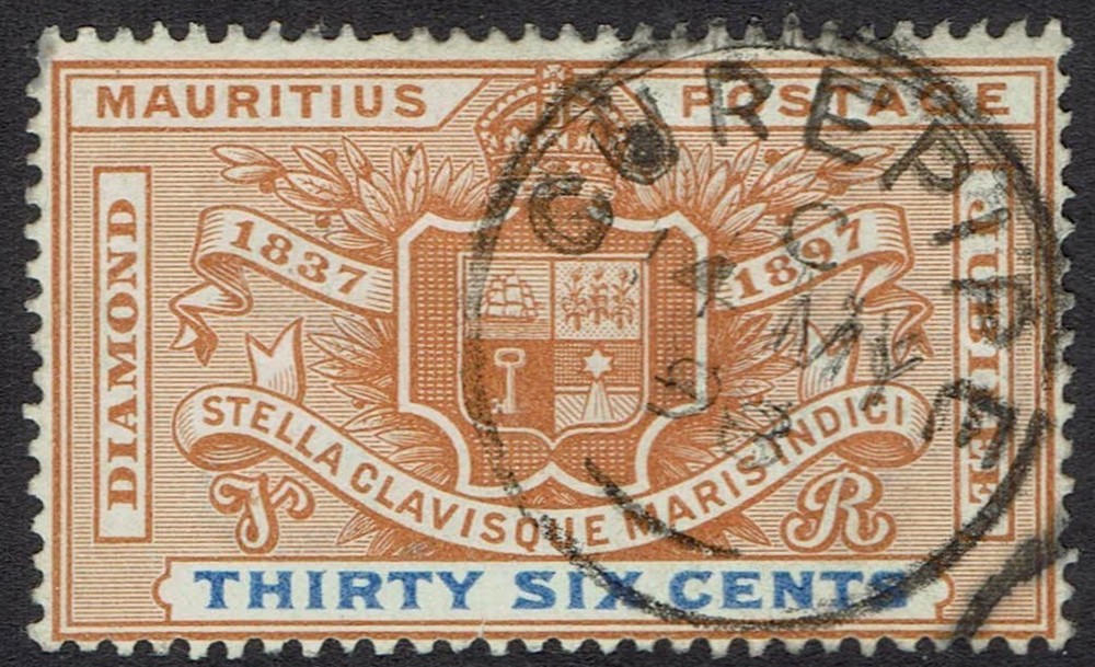 MAURITIUS 1898 DIAMOND JUBILEE 36C USED
