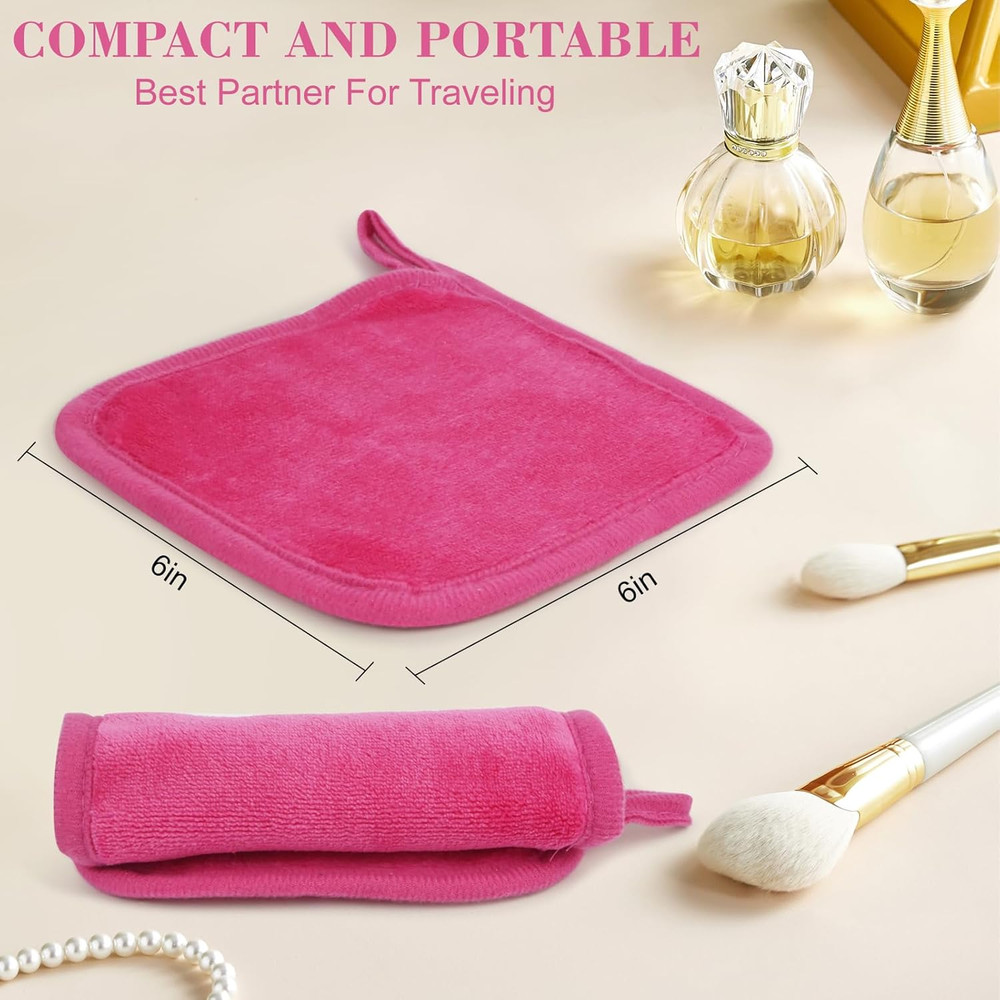 Makeup Remover Cloth 12 Pack, Ultra Soft and Reusable Microfiber Makeup Remover