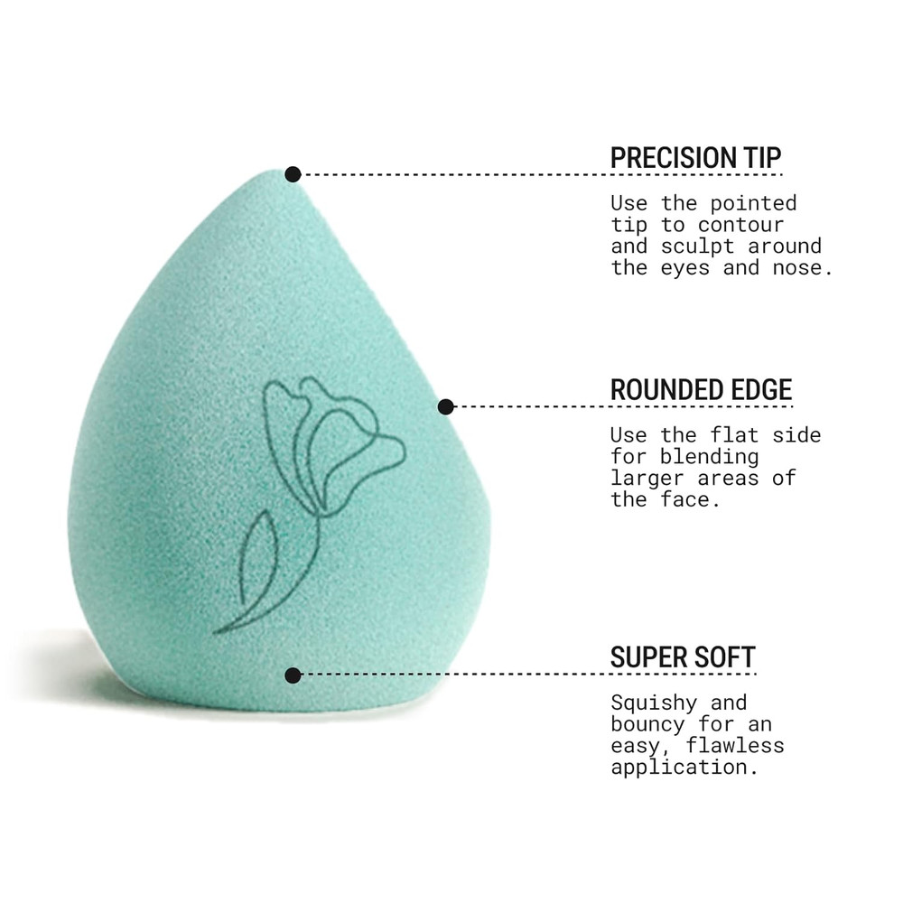 Microfiber Makeup Sponge, Dual Layer Technology for Full Coverage Flawless Ma...