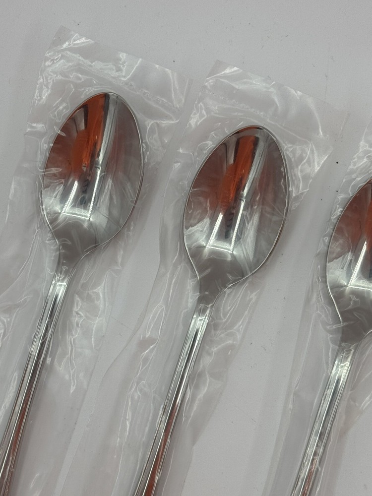 6 Lenox Covington Ice Tea Spoon Set 18/10 Stainless Flatware NEW