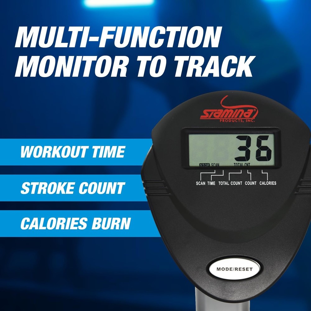 Stamina BodyTrac Glider Hydraulic Rowing Machine with Smart Workout App - Row...