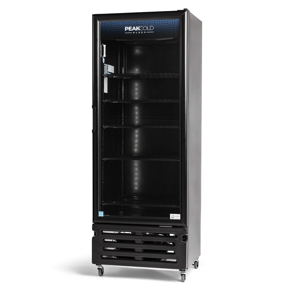 19 Cubic Ft PEAKCOLD PLUS Upright Display Cooler-Black