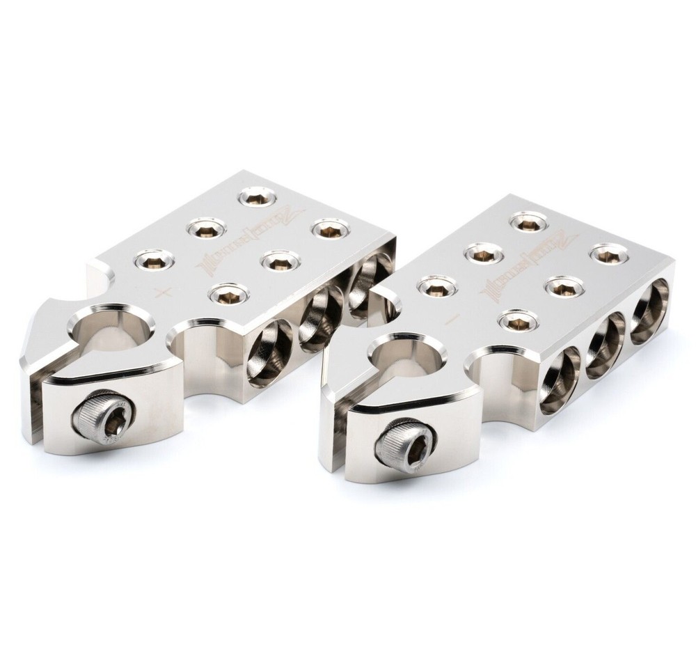 Pair ILL Customz Battery Terminals 0 Gauge 6 Input SAE Top Post Clamp