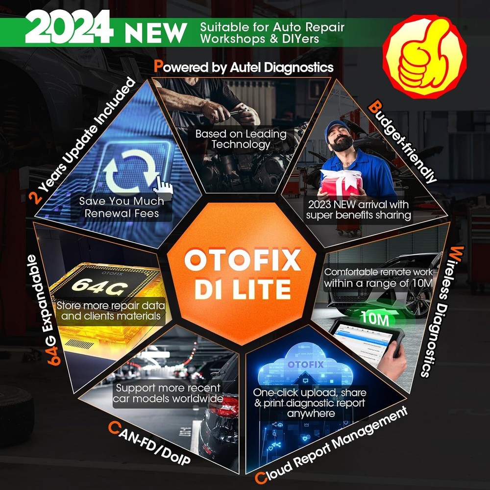 2025 OTOFIX D1 Lite Bidirectional Full System Diagnostic Tool Key Coding Scanner