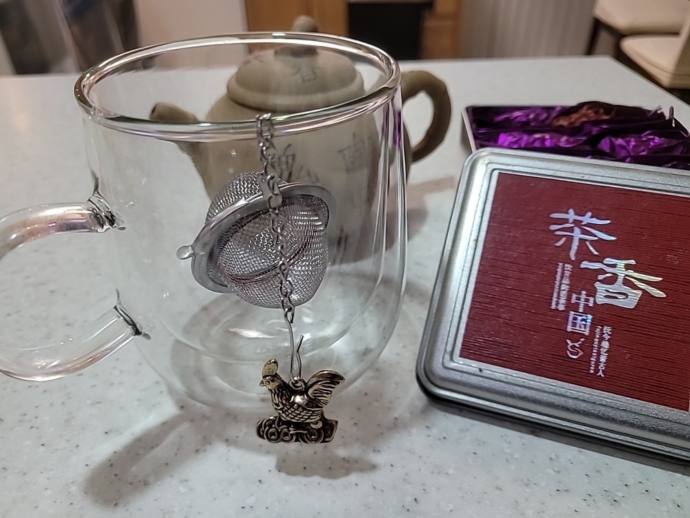 1 X Stainless Steel Mesh Tea Infuser Diffuser Strainer Steeper W/ brass Chick