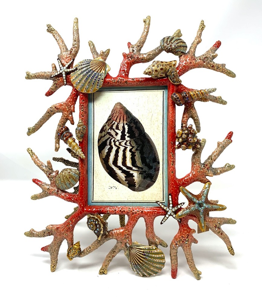 Jay Strongwater Grotto Coral Reef Photo Frame - MINT!