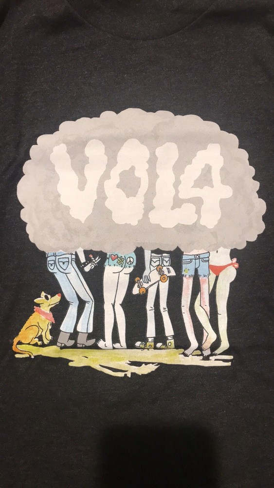 Volume 4 Puff Pals Black Skate Tee Shirt Size Medium