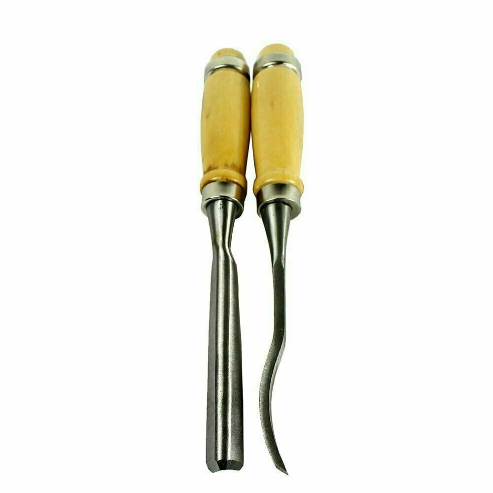 Wood Carving Hand Chisel Tool Set Professional Woodworking Gouges Steel 12 PCS