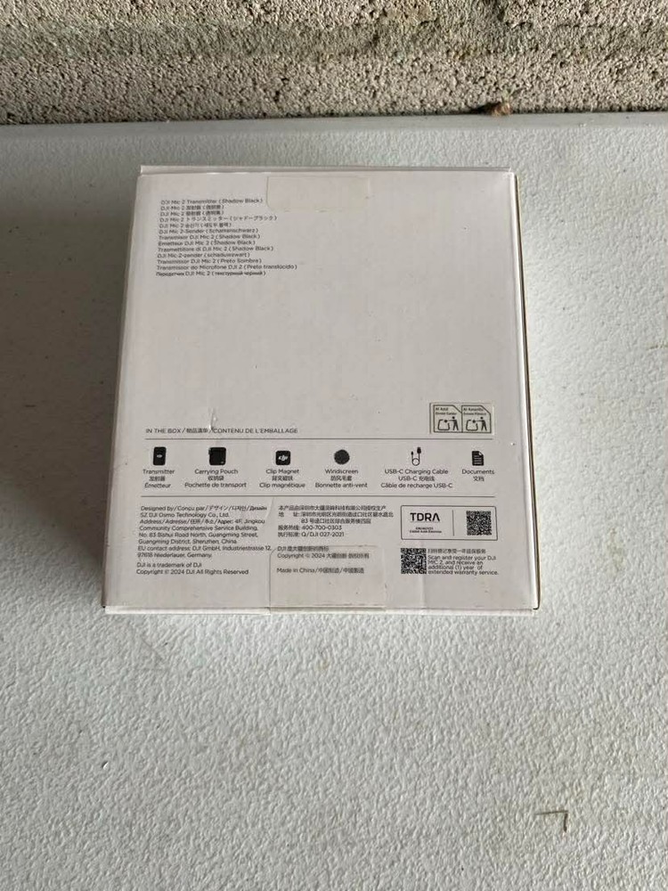 DJI Mic 2 Transmitter Shadow Black, Wireless Microphone