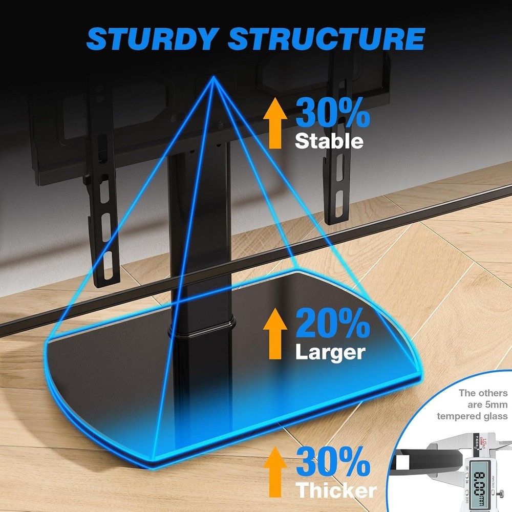 Universal TV Stand Mount with Cable Management=