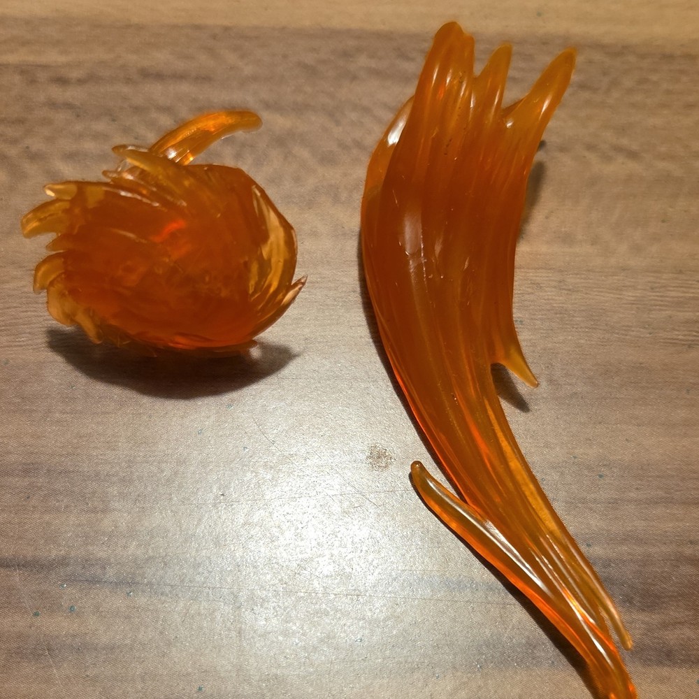 Orange Plastic Effect Pieces for Action Figures Comic Book Heroes Fantasy 2 PC