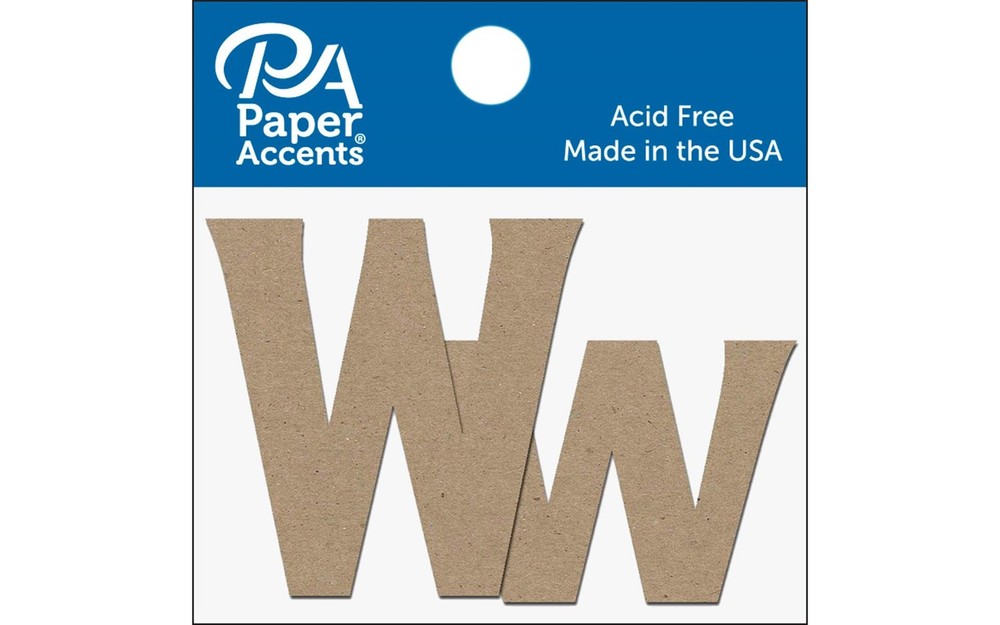 Chipboard Letter 2" Ww 2pc Natural