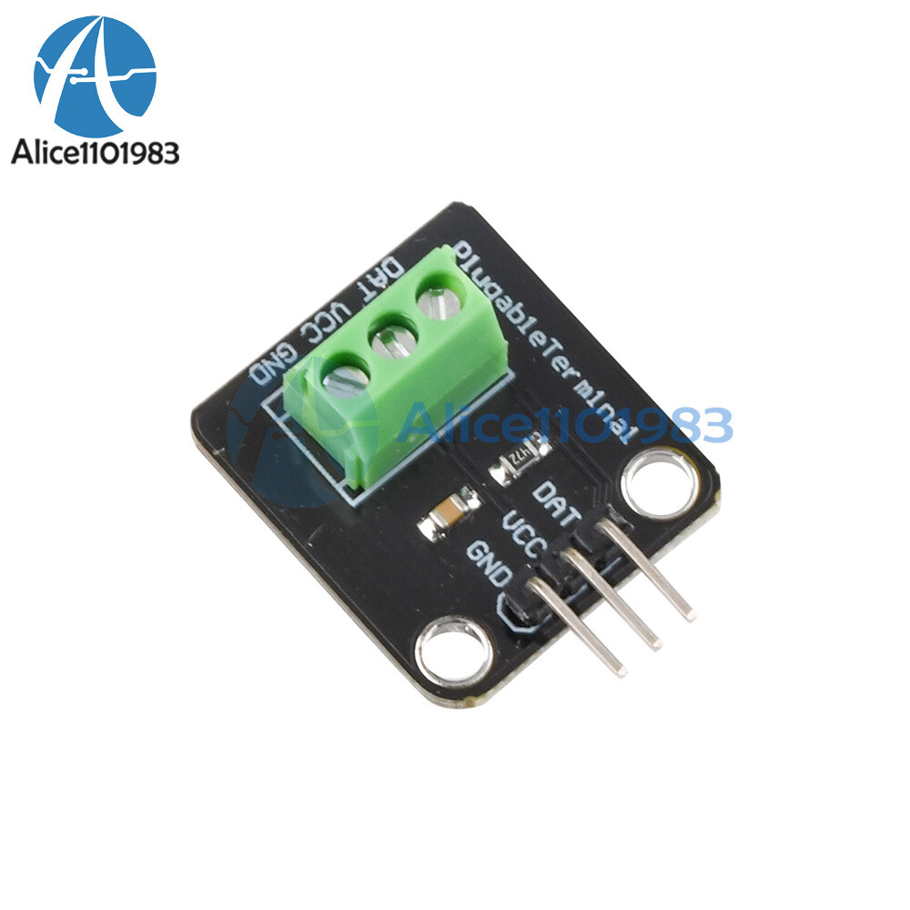 10PCS DS18B20 Temperature Sensor Probe Waterproof Plugable Terminal Adapter