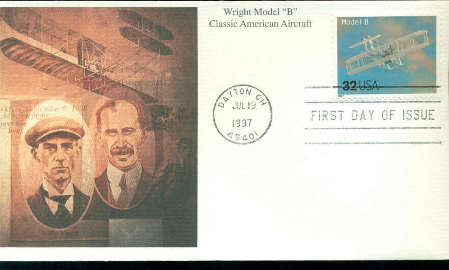 1997 First Day of Issue - Postage Stamp - Wright Model "B" - Mystic