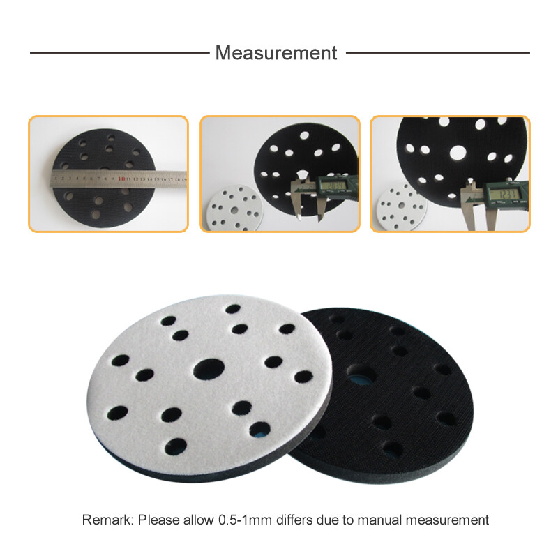 6 Inch (150mm) Sponge Interface Pad Hook Loop Sanding Disc Sander Backing Pads