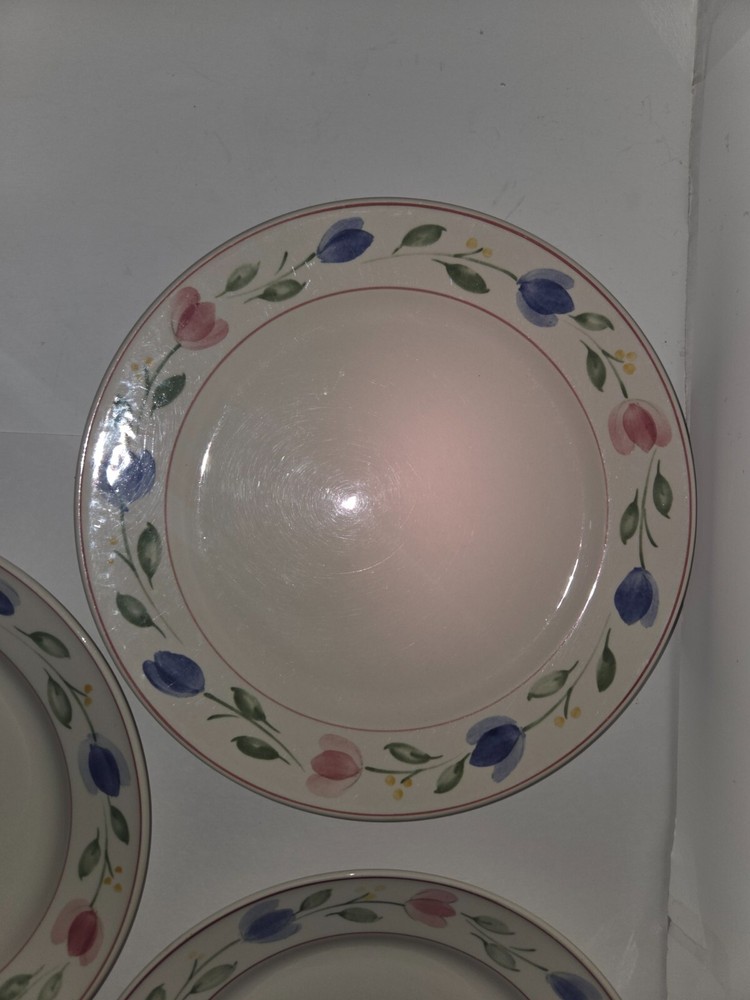 Pre Owned Set 3 NIKKO Table Mates Spring Tulips Dinner Plates