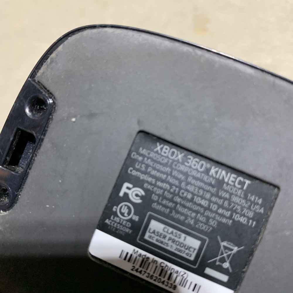 Microsoft Xbox 360 Kinect Sensor Bar Black Gaming 1414