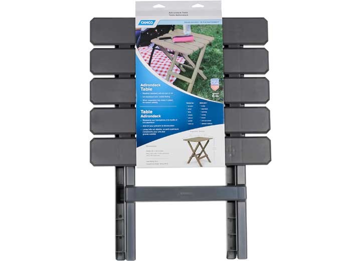 Camco 51885 Adirondack Folding Table - Charcoal