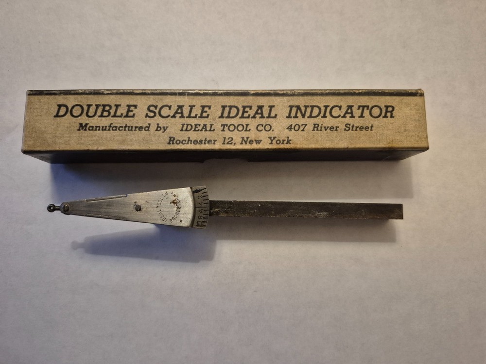 DOUBLE SCALE IDEAL INDICATOR - IDEAL TOOL CO. (New York) - IN ORIGINAL BOX