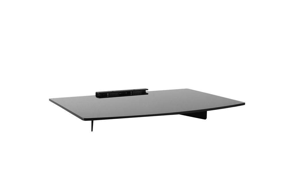 Glass Wall Shelf “ Wall Mount Shelf For Dvd Multi Media Components “ Floating En