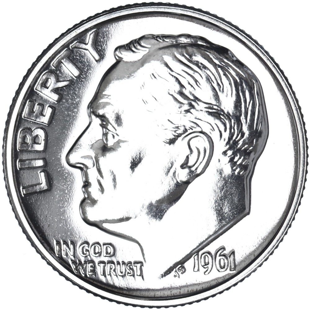 1961 (P) Roosevelt Dime Gem Proof 90% Silver