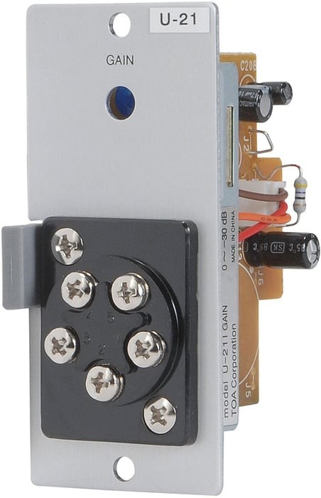 TOA U-21S Unbalanced Line Input Module with Remote Volume Control, Screw Termina