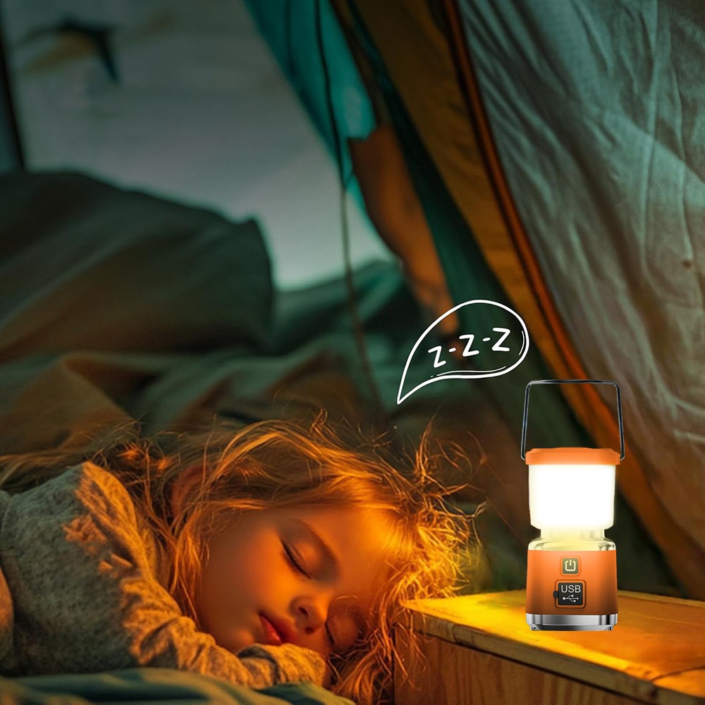 Portable LED Camping Lantern USB Rechargeable Lamp Super Bright Emergency Light