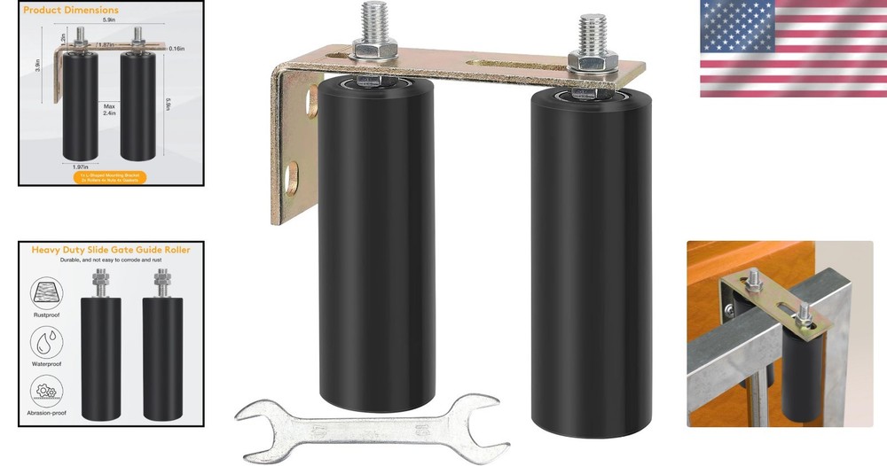 Heavy Duty Sliding Gate Roller - Adjustable L-Bracket