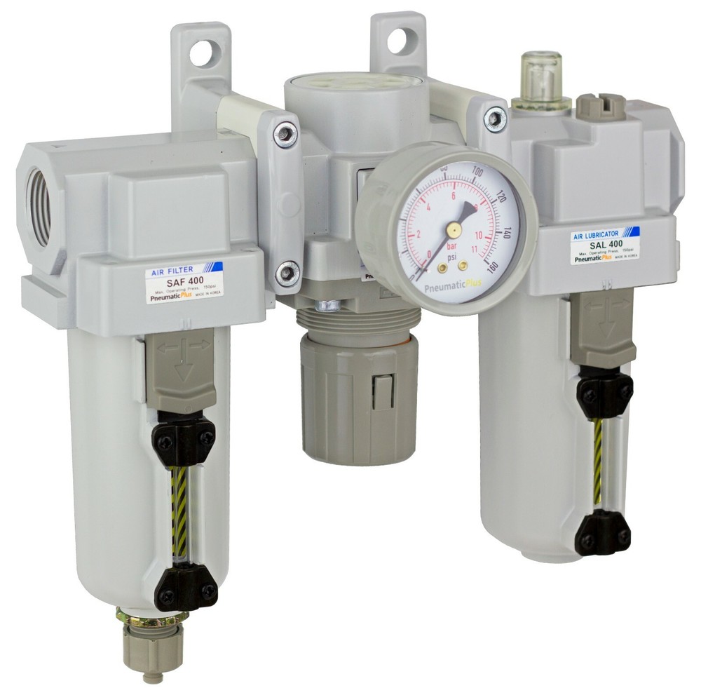 PneumaticPlus Compressed Filter Regulator Lubricator 3/4" SAU400-N06G-MEP R