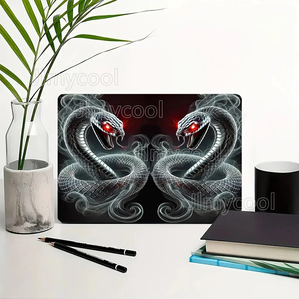 2pc PVC Snake Patterned Notebook Scratch Resistant Self-adhesive Protective Film
