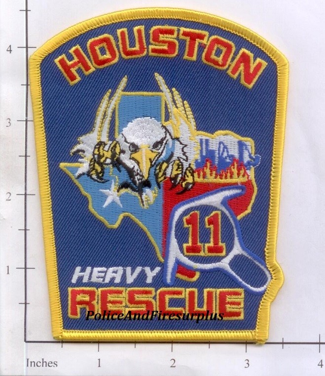 Texas - Houston Station 11 TX Fire Dept Patch - Heavy Rescue - Eagle
