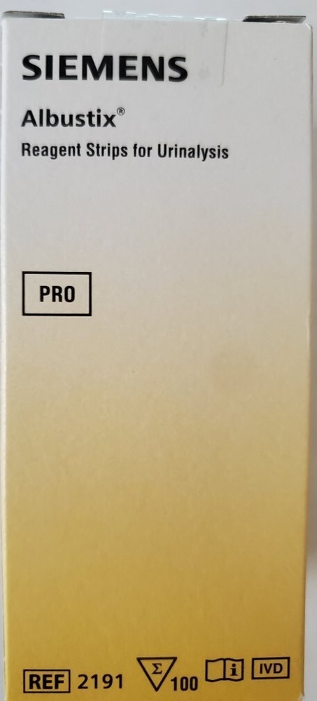 Albustix Reagent Strips For Urinalysis, Tests For Protein - 100 Ea