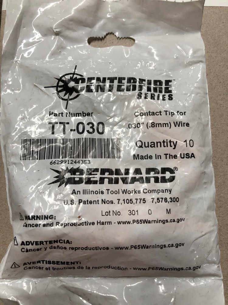 BERNARD TT-030 CENTERFIRE TIP .030 10/PK
