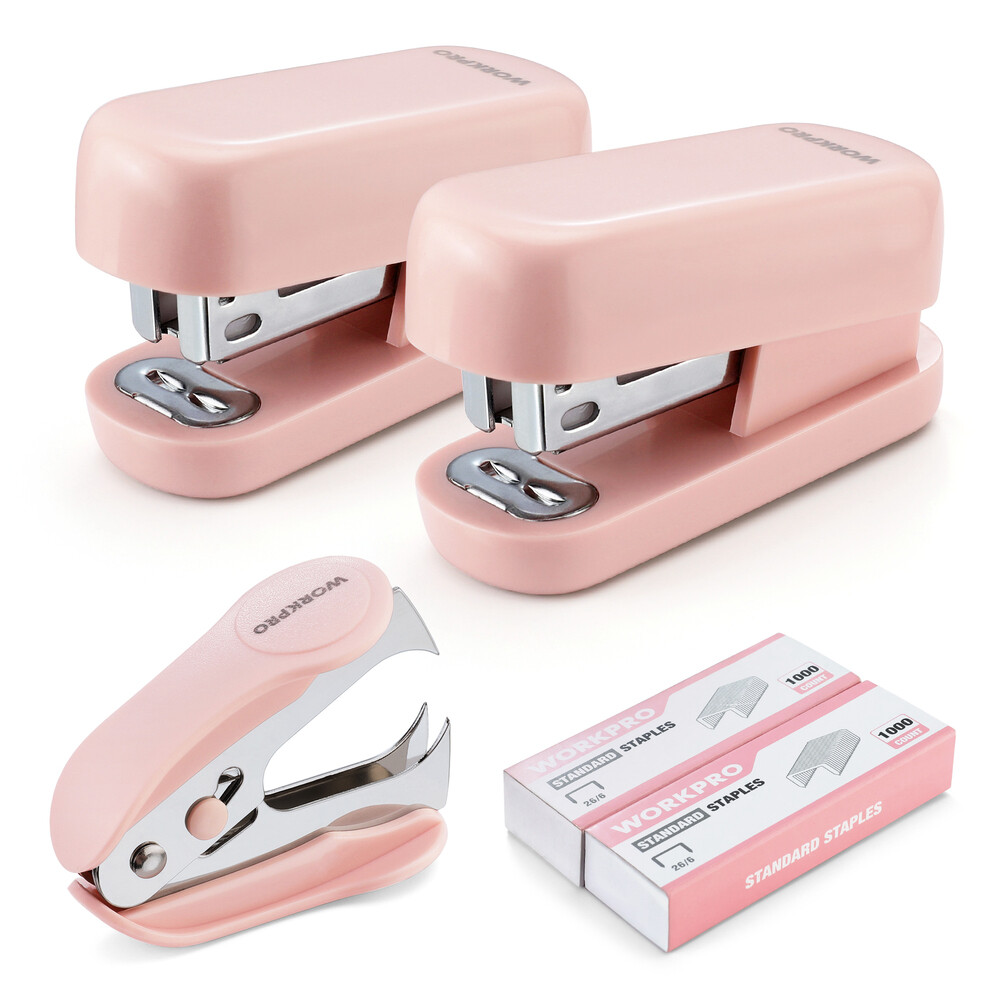 WORKPRO Mini Stapler Stapler Set 2 Stapler 1 Staple Remover 2000 Standard Staple