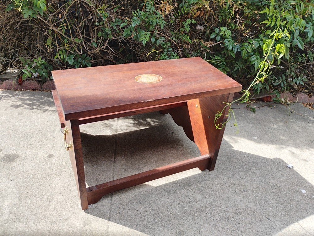 The Bartler Collection Ltd Step Stool with Shell Inlay