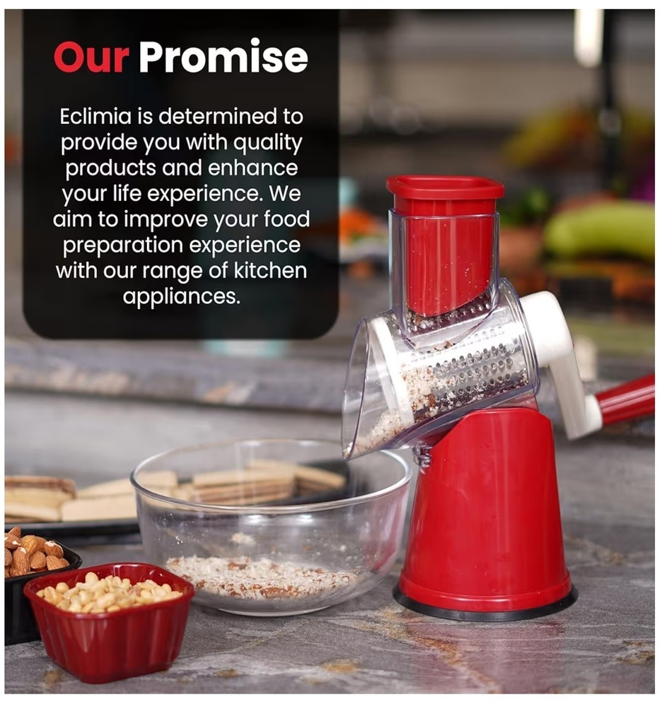 Rotary Cheese Grater (Red)