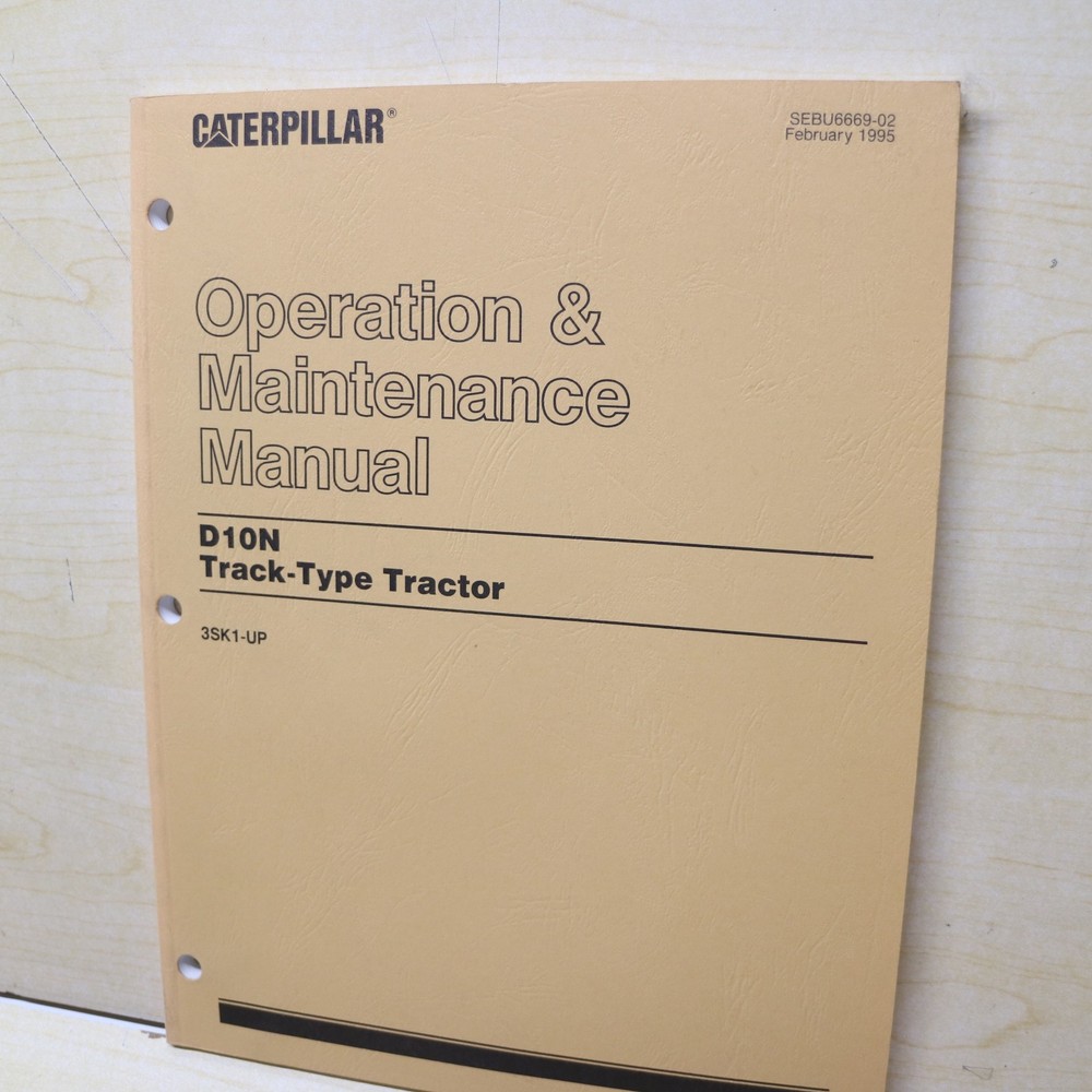 CAT Caterpillar D10N Tractor Dozer Crawler Operation Operator Maintenance Manual