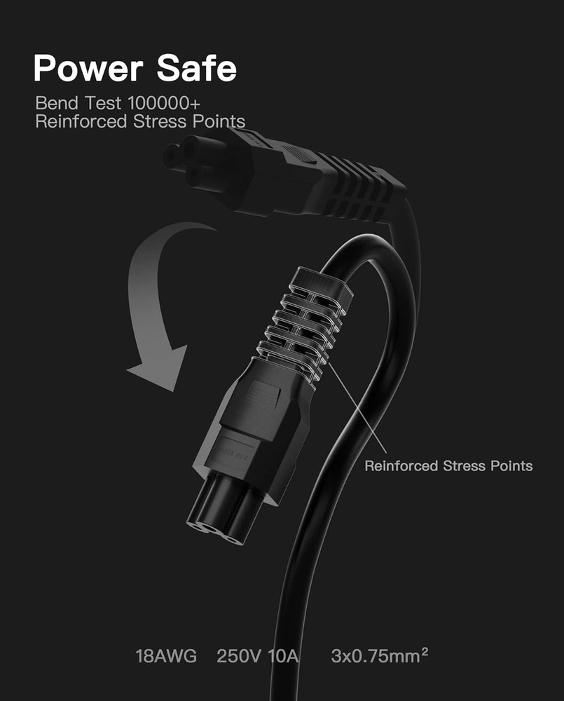 Pure Copper 10ft Charging Cable for Ninebot MAX G Series - Reliable & Efficient