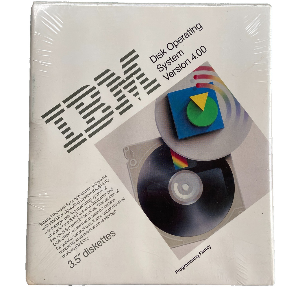 IBM Disk Operating System DOS  Version 4.00 3.5" Diskettes NEW SEALED PS/2 PC