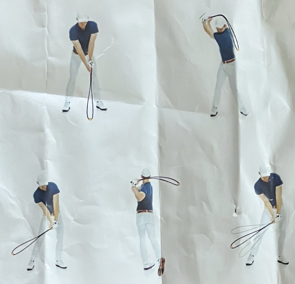 Golf Swing Trainer With Instruction Sheet And Storage Bag
